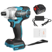 Drillpro 1/4inch Brushless Screwdriver Drill Rechargeable Cordless Electric Screwdriver Power Tool For 18V Battery