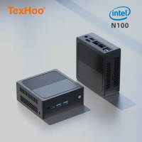 TexHoo Mini PC Computer Intel N100 N95 CPU Windows 11 Processor System Unit ITX NUC Office Pocket DDR5 NVMe WIFI Bluetooth New