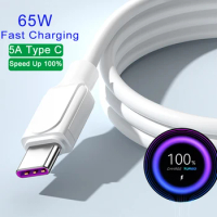 65W 5A USB Type C Cable Fast Charging Cable For Xiaomi Samsung VIVO OPPO Mobile Phone Power Bank USB C Cable Charger USB Cable