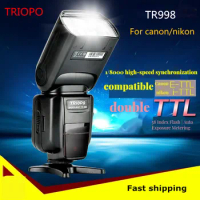 TRIOPO TR-988 TTL HSS High Speed Sync Camera Speedlite Flash for Canon and Nikon6D 60D 550D 600D D800 D700 Digital SLR Camera
