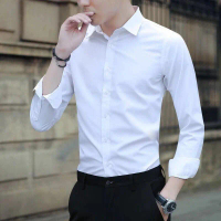 Kemeja Cowok Style Keren Slimfit Tangan Panjang Basic Casual Formal Standar Kain Katun Premium Distr