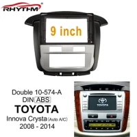 Car Fascias For Toyota Innova Crysta 2008-2014 Auto A/C Dash Adaptor Facia Panel Car DVD Frame Din 9 Inch Player