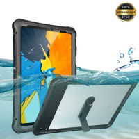 Waterproof Case For iPad Pro 11 2018 Case With Pencil Holder TPU Trifold Stand + PC Back Cover For New iPad Pro 11 Cover Funda