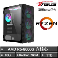GIGABYTE技嘉 B650平台【古木妖】R5-8600G六核娛樂效能主機(16G/1TB)