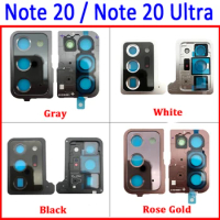 NEW Rear Back Camera Glass For Samsung Note 20 / Note 20 Ultra Main Camera Lens Glass Cover With Frame Holder Replacement