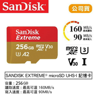 【eYe攝影】公司貨 終保 SanDisk Extreme TF microSD 256G 高速記憶卡 160MB/s