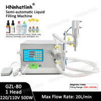 Single Head 23L Semi Automatic Quantitative Filling Machine 30ML-5000ML Electric Magnetic Pump Liquid Filling Machine