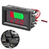 Car Battery Charge Level Indicator Lithium Battery Capacity Meter Tester LED Display Volt Gauge Meter 12V 24V 36V 48V 60V 72V