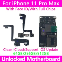 256G 128G A+ For iPhone 11 Pro Max Motherboard Unlocked Support IOS Update Full Working For iPhone 11 Pro Max Logic Board Plate