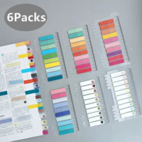 6Packs Index Tabs With Ruler Writable File Tabs Flags Colored Page Markers Labels For Reading Notes Books School Office Supplies