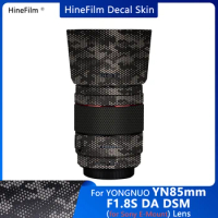 YnLens YN85 F1.8 S FE Mount Lens Decal Skin Wrap Cover for YONGNUO YN 85mm F1.8 S DF DSM FE Mount Lens Sticker Protective Film