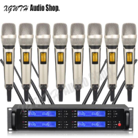 SKM9000 UHF Wireless Microphone System 8 Handheld Stage Karaoke KTV Singers DJ Wireless Mic UHF 600MHz Rang Adjustable