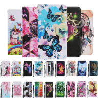 Leather Case For Samsung Galaxy A11 A21 A31 A41 A51 A71 A01 A21S A50 A30 A20 A40 A10 A70 Animal Painted Book Stand Phone Cover