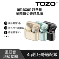 【TOZO】T6S降噪輕巧真無線藍牙耳機(專屬APP/通話降噪/無線充電/防水IPX8)