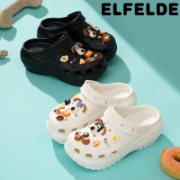 ELFELDE Sandal Kodok Wantia Dewasa Sandal Baim EVA Wanita Sandal Wedges Korea Sepatu Jelly Baim