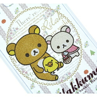 Rilakkuma 拉拉熊/懶懶熊 Samsung Galaxy Note3 彩繪透明保護軟套-花草優雅熊