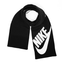Nike 圍巾 Sport Scarf 男女款 黑 白 經典 休閒 雙層針織 保暖 抗寒 大Logo N100294601-0OS