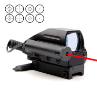 Tactical Laser Sight Reflex Red Green 4 Reticle Holographic Projected Red Dot Sight 20mm Rail Mount HD103B Hunting Airgun Scope