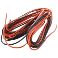 2x 20 Gauge AWG Silicone Rubber Wire, Cable Red Black Flexible