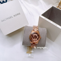 美國代購🇺🇸台灣現貨 MK 大logo 玫瑰金女錶 手錶 MK3334w【送禮精選★APP下單點數4倍送】