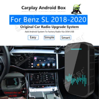 For Benz SL 2018 - 2020 Car Multimedia Player Radio Upgrade Carplay Android Apple Wireless CP Box Activator Navi Map Mirror Link