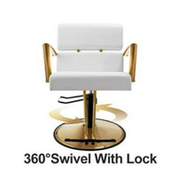 新款理髮店椅子簡約金色不銹鋼剪髮椅髮廊專用網紅美髮店燙染凳子