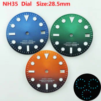NH35 dial Ice blue luminous S dial 28.5mm fit NH35 NH36 movements watch accessories repair tool