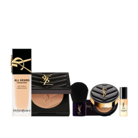 【YSL】官方直營 恆久完美持妝底妝組(午夜粉底25ml+蜜粉餅8.5g)