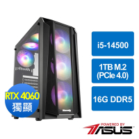 華碩B760平台[天雲鬥士]i5-14500/16G/RTX 4060/1TB_M2