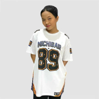 Kaos Jersey Vintage American Football Sport Bahan Dryfit Unisex Michigan 89