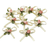 (20 Pcs/pack) 45mm Rose Bud Bow Wedding Gift Box Hair Accessories Home Christmas Bow Festival Decora