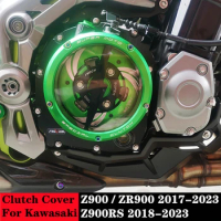 For Kawasaki ZR900 Z900RS 2018-2023 Z900 Motorcycle Accessories Engine Clear Clutch Cover Protector Guard ZR Z 900 Z900 RS 2023