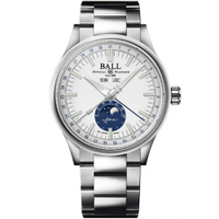 BALL 波爾錶 Engineer II Moon Calendar 月相顯示多功能機械錶(NM3016C-S1J-WH)-40mm-白面鋼帶【刷卡回饋 分期0利率】【跨店APP下單最高20%點數回饋】