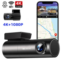 4K Mini Car DVR Voice Control Dash Cam With GPS Wifi WDR Dash Cam Car Camera HD 1080P Night Vision G Sensor Parking Monitor