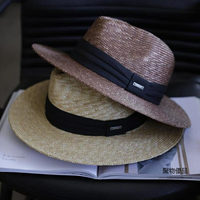 女夏季赫本風草帽優雅復古搭配遮陽帽男巴拿馬帽
