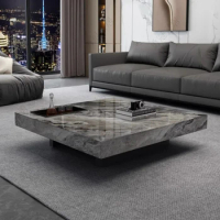 CX217EM Marble Top Coffee Table Living Room Luxury Stone Rectangular Coffee Table Modern Topper Italian Table Home Furniture
