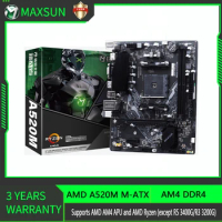 MAXSUN Motherboard Challenger A520M Supports Ryzen R3 R5 R7 Desktop CPU 3600/3700X/5600G/5700X Dual-channel DDR4 Memory M.2 AM4