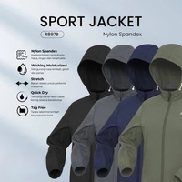 Xtracool Sport Jacket - Jaket Unisex R897B Nylon Spandex isi 1 Pcs XL Black