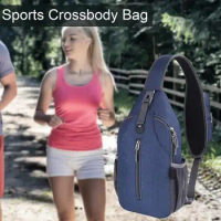 Travel Walking Hiking Chest Bag Sling Bag Crossbody Bag Daypack with Water Bottle Pocket Sling Backpack for Women Men Sport Bags