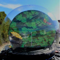 Human Size Giant Snow Globe Photo Booth Customized Background Picture Inflatable Snow Globe Bubble Dome Christmas Halloween