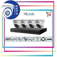 PAKET CCTV+PEMASANGAN CCTV HILOOK 4 CHANEL 4 KAMERA 2MP