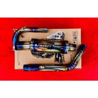 SATU SET KNALPOT CEKLIST RAINBOW V2 EMBLEM OLD ORIGINAL SBR RACING EXHAUST