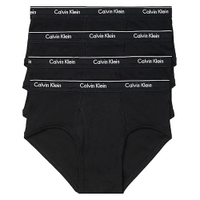 Calvin Klein 男低腰棉質三角內褲4件裝(黑色)