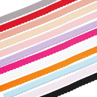 24Yards 12 Colors Flat Chinlon Elastic Ribbon, with 12Pcs Metallic Wire Twist Ties Mixed Color 10x1mm 2yards/color