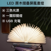 【SunZa 】LED原木摺疊屏風書燈-宮廷花卉款-大小本組合優惠價