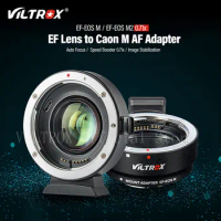 Viltrox Canon EOS M Lens Adapter Auto Focus 0.71x Focal Reducer Speed Booster for Canon EF to M Camera M6 M200 M50 M5