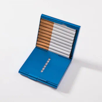 Storage Container Dampproof 20 Cigarettes Holder Pocket-Cigarette Case Cigarette Case 1 PC Double Sided Flip Open Men Gift