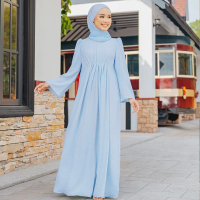 AURORA DRESS IN PASTEL  [COMFY SERIES] Ironless Dress Moden | Cutting Loose + Zip Belakang (Crumpled