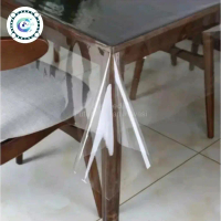 Berkualitas plastik mika meteran bening / pvc mika lentur bening / taplak meja - 0,2mm 137x100cm
