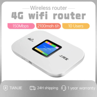 TIANJIE Wireless Wi-fi Router Portable Mini 3G 4G Unlocked LTE Mifi Pocket Wifi Sim Card Unlimited Internet Mobile Wi Fi Hotspot